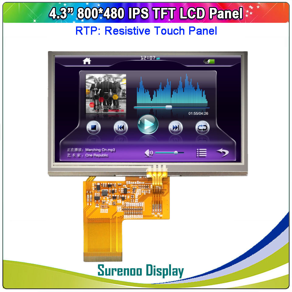 Ã‰cran Tactile TFT IPS LCD 24 Bits de 4.3 Pouces, Moniteur de Puzzles IIC I2C, 800x480, 800480, 40P/0.5 n° 3