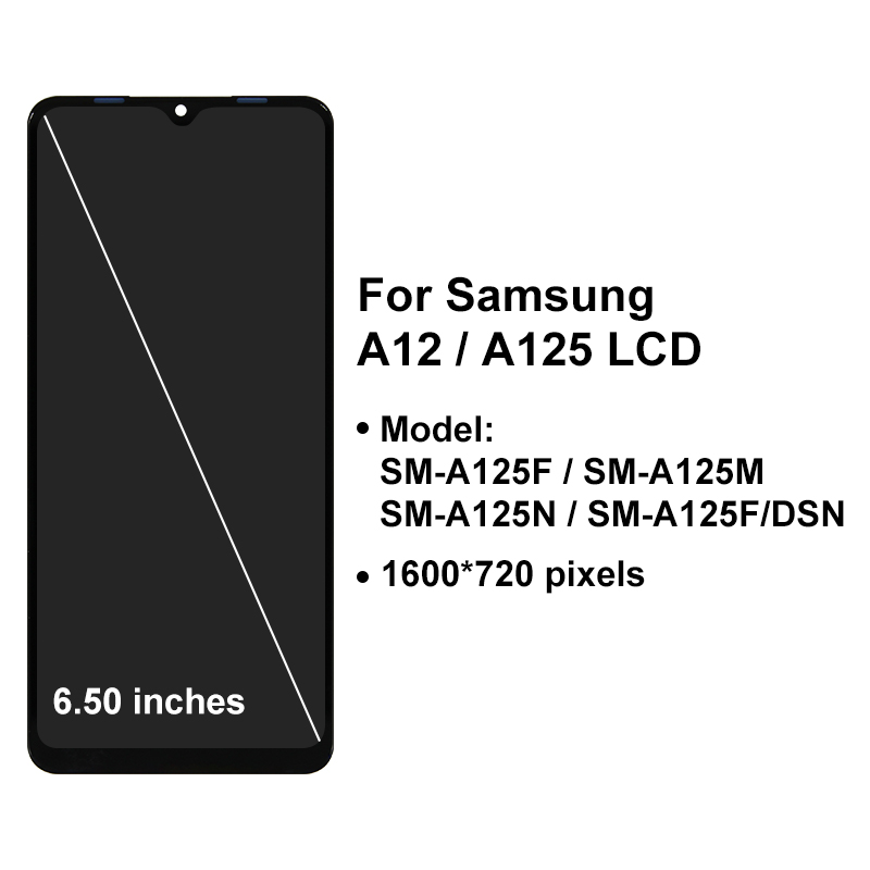 Ã‰cran tactile LCD de remplacement, 6.5 pouces, pour Samsung Galaxy A12 A125F SM-A125F A125, Original n° 2