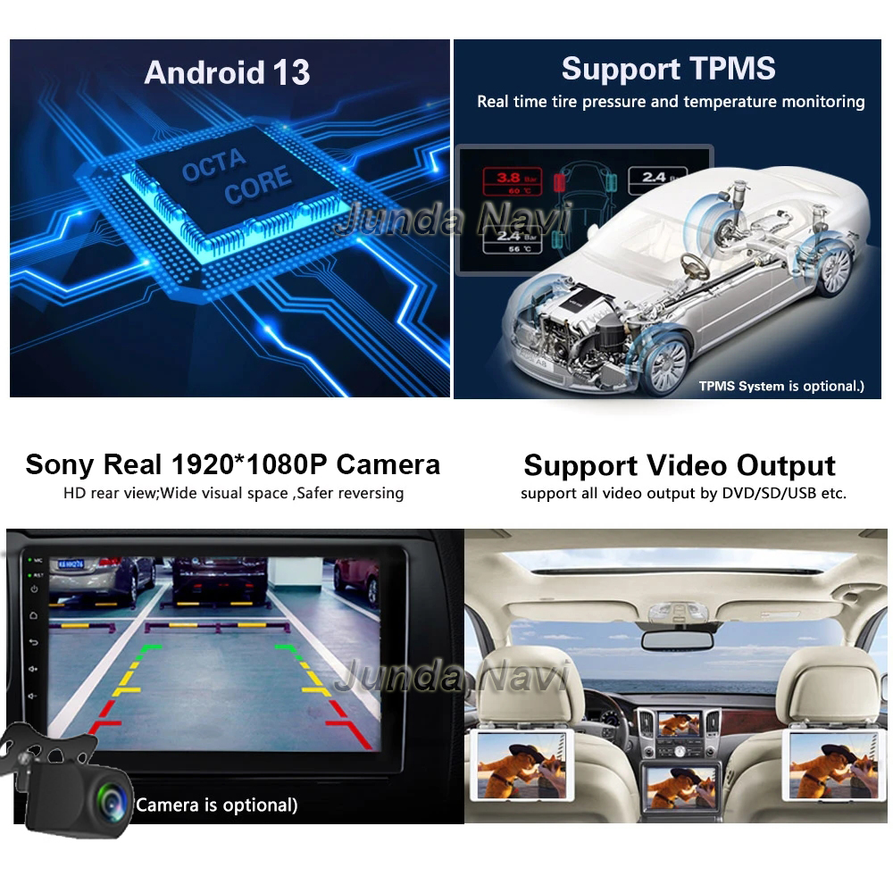 Autoradio Carplay sans fil pour Nissan, systÃ¨me Android 13, lecteur de limitation, navigation stÃ©rÃ©o, Navara NP300 Frontier 2015-2019 n° 2