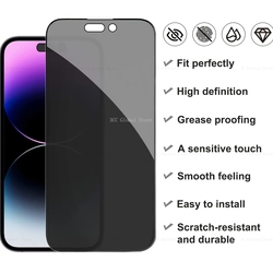 Protecteurs d'Ã©cran de confidentialitÃ© en verre anti-espion Guatemala, protecteurs d'Ã©cran pour iPhone 15, 14, 13, 12/11 Pro, XS Max, 12, 13 Mini, Poly, Xs Max, Poly, SE2022, 2 piÃ¨ces small picture n° 4