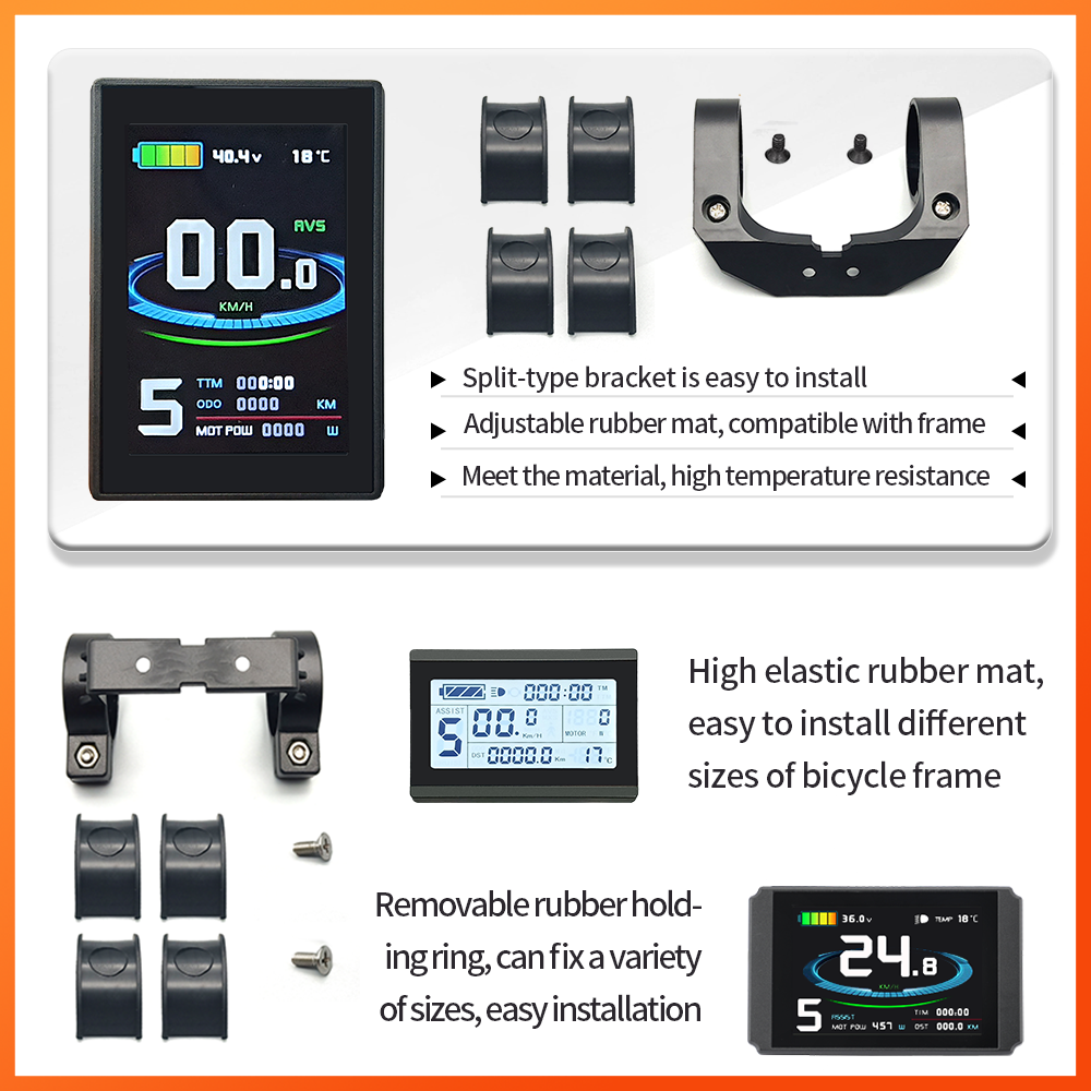 Ã‰cran LCD LED KT Dsiplay pour vÃ©lo Ã©lectrique, kit d'affichage LED pour vÃ©lo Ã©lectrique, 24V, 36V, 48V, 72V, hospit3, hospit5, hospit8H, 880 n° 6