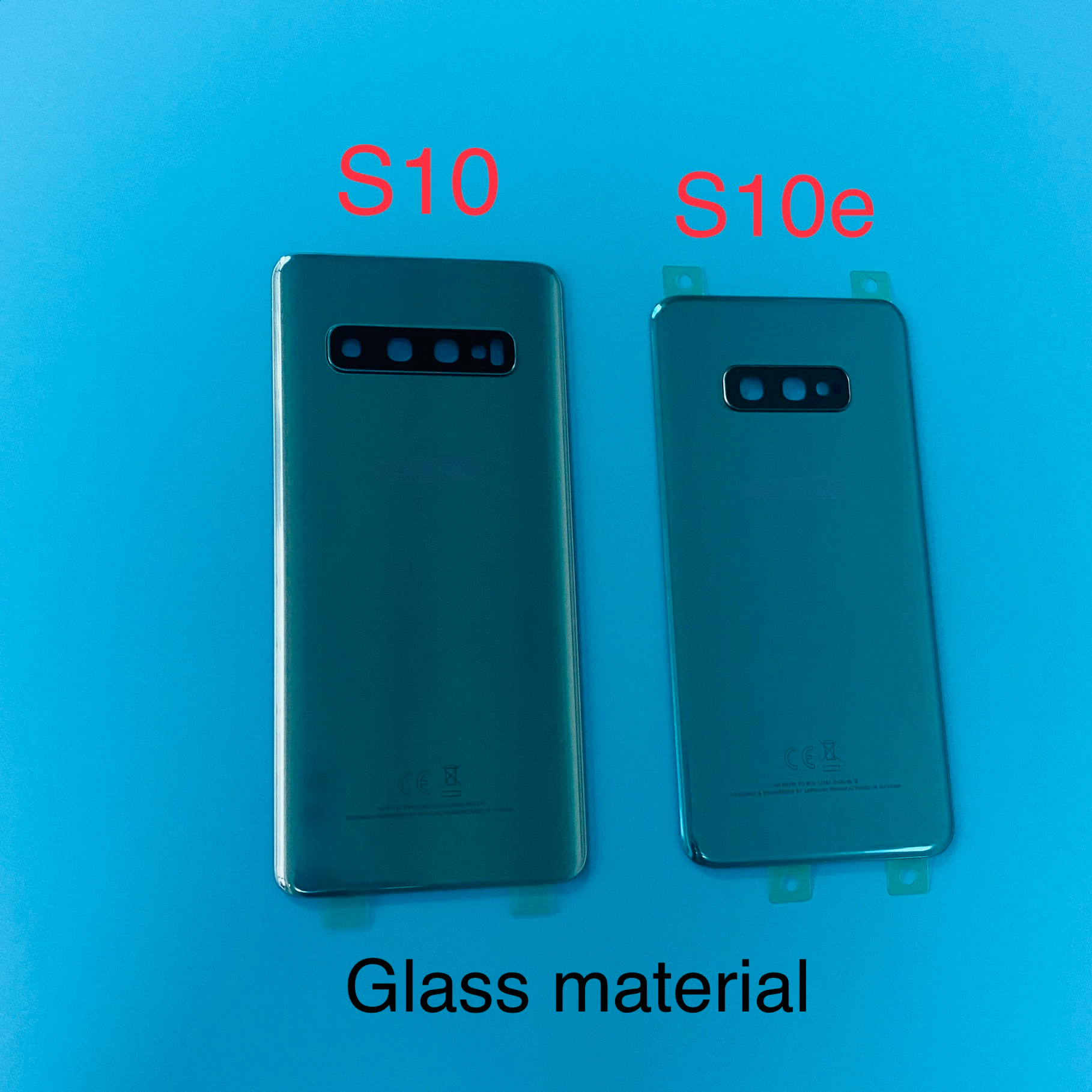 Verre arriÃ¨re d'origine pour Samsung Galaxy S10 S10 Plus S10 + S10e, couvercle de batterie, panneau de boÃ®tier de porte arriÃ¨re avec cadre d'objectif en verre pour appareil photo n° 5