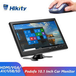 Hikity-Moniteur de voiture avec HDMI et VGA, 10.1 pouces, pour tÃ©lÃ©vision et ordinateur, Ã©cran LCD pour documents, camÃ©ra de recul et systÃ¨me de sÃ©curitÃ© domestique