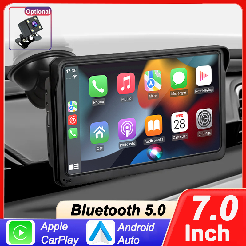 Autoradio sans fil avec Ã©cran tactile, lecteur vidÃ©o, Apple Carplay, Android Auto, FM, Bluetooth, limitation automobile universelle, 7 pouces n° 1