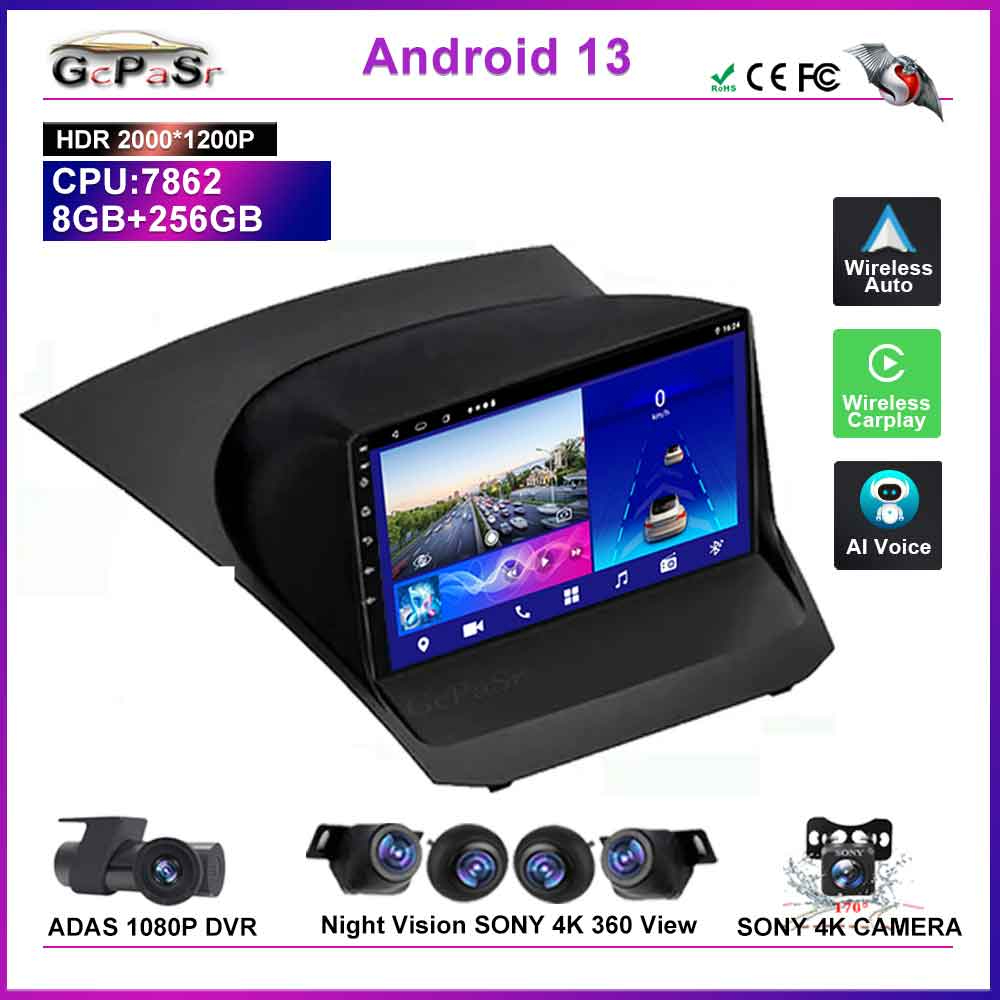 Autoradio Android 13, Navigation GPS, DSP, Carplay, Ã‰cran QLED, Lecteur de Limitation, Ford Fi.C., Mk7, 2009, 2010, 2012, 2014, 2017 n° 1