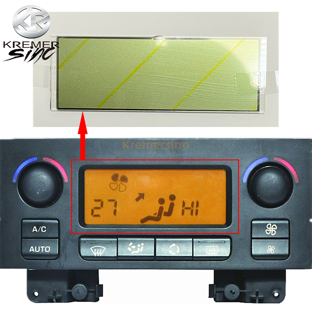 Ã‰cran LCD pour Peugeot 207, pour rÃ©paration de pixels de climatisation, moniteur d'information ACC, arriÃ¨re-plan jaune n° 3