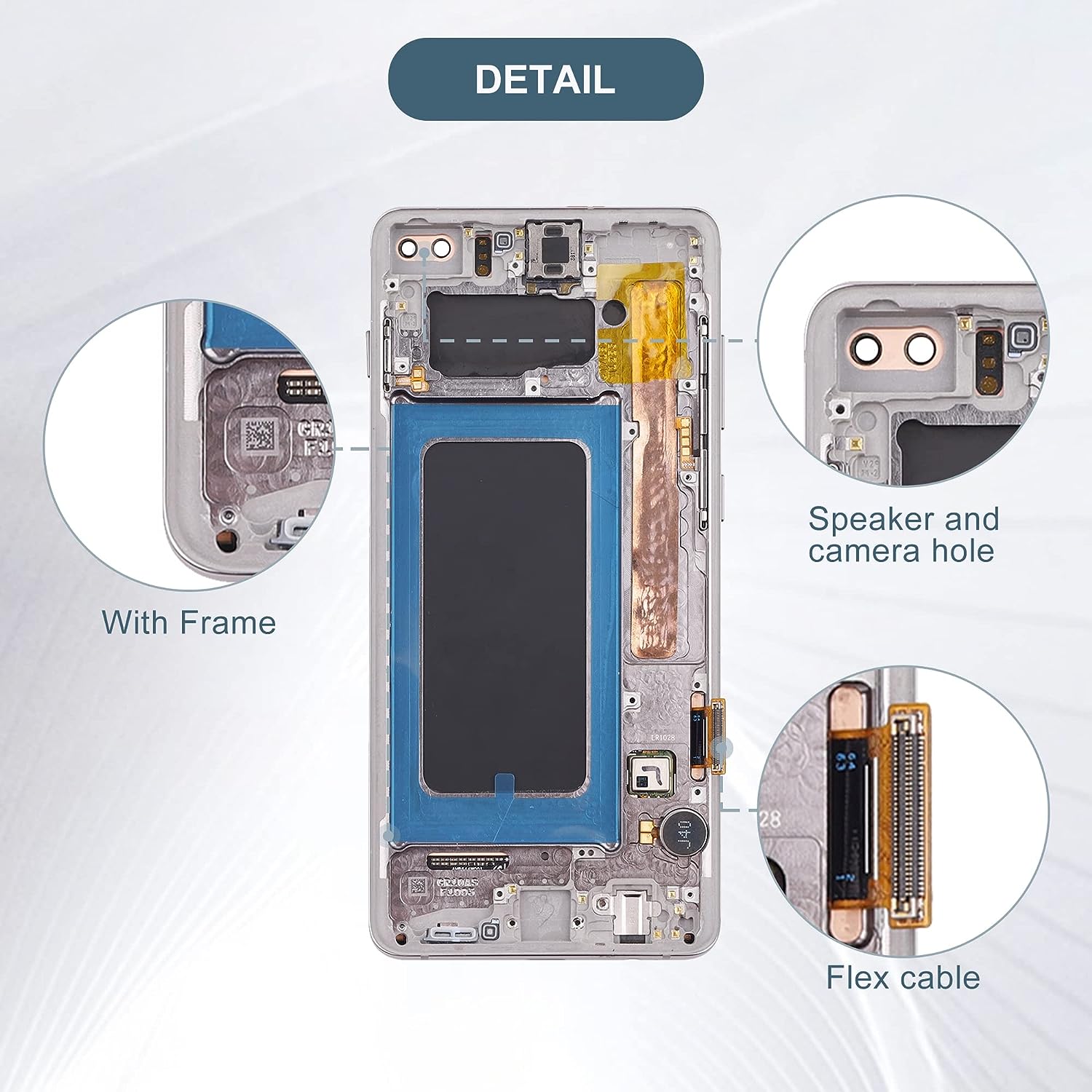 Kit de remplacement d'Ã©cran tactile LCD avec cadre, pour Samsung Galaxy S10 Plus G975f G975u G975w n° 4