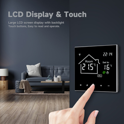 Tuya â€“ Thermostat Intelligent, avec Ã‰cran Tactile LCD, WiFi, TÃ©lÃ©commande, de TempÃ©rature pour Chauffage Ã‰lectrique au Sol, ChaudiÃ¨re Ã  Eau/Gaz small picture n° 3