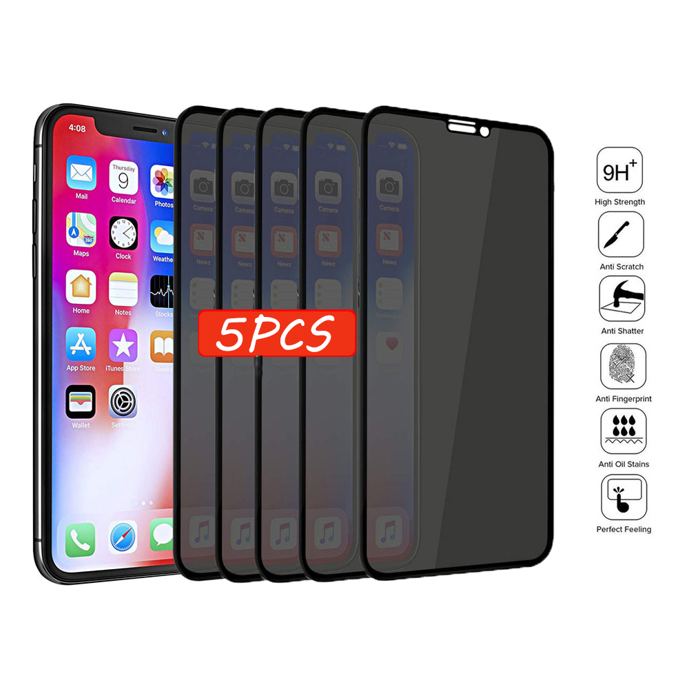 Protecteurs d'Ã©cran de confidentialitÃ© pour iPhone, verre de protection anti-espion, iPhone 13 12 Pro Max 11 Pro XS MAX Poly X SE 2020 Mini 7 8 14 Plus, 1-5 piÃ¨ces n° 1