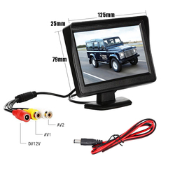 Moniteur de recul de voiture avec camÃ©ra, Ã©cran d'affichage d'image, 4.3 pixels, 9-36V, CVBS PAL, NTSC Universal, AV TFT LCD, 480 pouces small picture n° 6