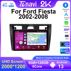 Autoradio Android 13 pour Ford Fi.C. Mk VI 5 Mk5, Navigation GPS, Lecteur StÃ©rÃ©o Carplay, 2 Din, Limitation 2002 - 2008