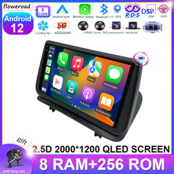 Autoradio Android 12, DSP QLED, Navigation GPS, Lecteur VidÃ©o, Carplay, Limitation, pour Voiture Renault Clio 3 Clio3 (2006, 2007, 2008-2019)