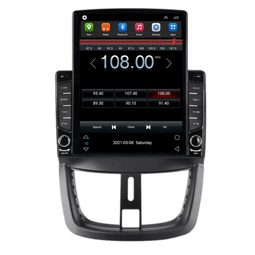 Autoradio Android 12, Navigation GPS, StÃ©rÃ©o, Carplay, DSP, CamÃ©ra, Lecteur VidÃ©o, 2 Din, pour Voiture KIT 207, 207CC (2006-2035) n° 5