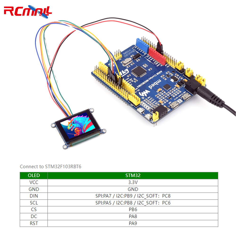 Technologie d'affichage OLED RVB, rÃ©solution 1.27x96, couleurs 128 K, interface Ã©ventuelles I, pilote SSD1351, Ardu37Raspberry Pi STM32, 262 pouces n° 5