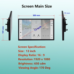 Ã‰cran d'affichage HD pour Land Range Rover Evoque L538, Radio Carplay, Android 12, Navigation GPS, Limitation de la voiture, 13 pouces, 2012 Ã  2018 small picture n° 2