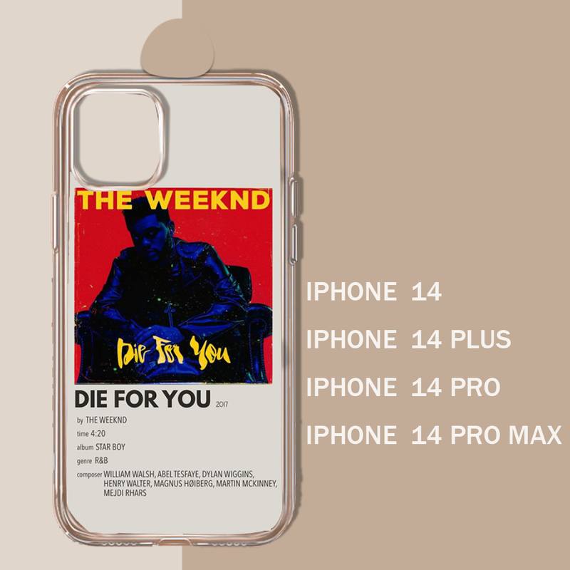 The Weeknd-Coque de tÃ©lÃ©phone transparente et souple pour iPhone, affiche minimaliste, 11, 13, 12, 14, X, XS, XR Pro Max, Mini Plus n° 4