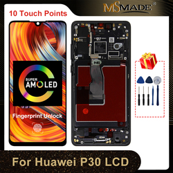 6.1 Super AMOLED Pour Huawei P30 LCD ELE-L29 ELE-L09 ELE-AL00 Ã‰cran Tactile Digitizer PiÃ¨ces De Rechange D'empreintes Digitales