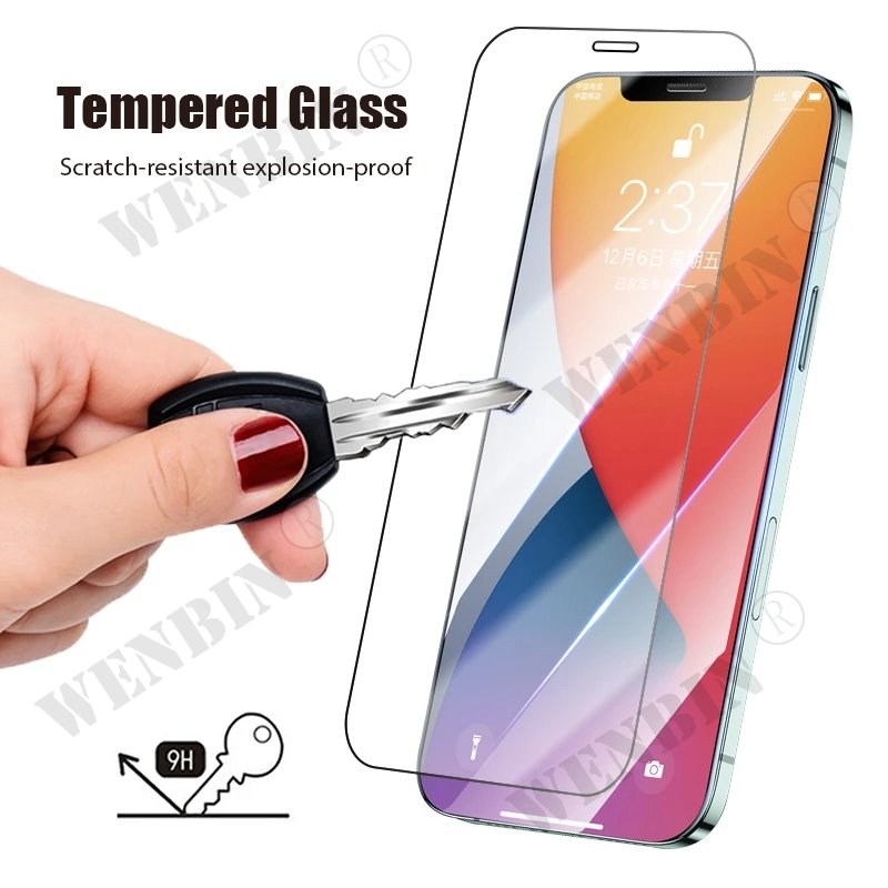 Protecteur d'Ã©cran en verre pour iPhone, verre de protection complet pour iPhone 14, 13, 12, 11 Pro Max, 8, 7 Plus, SE, 3 piÃ¨ces n° 6