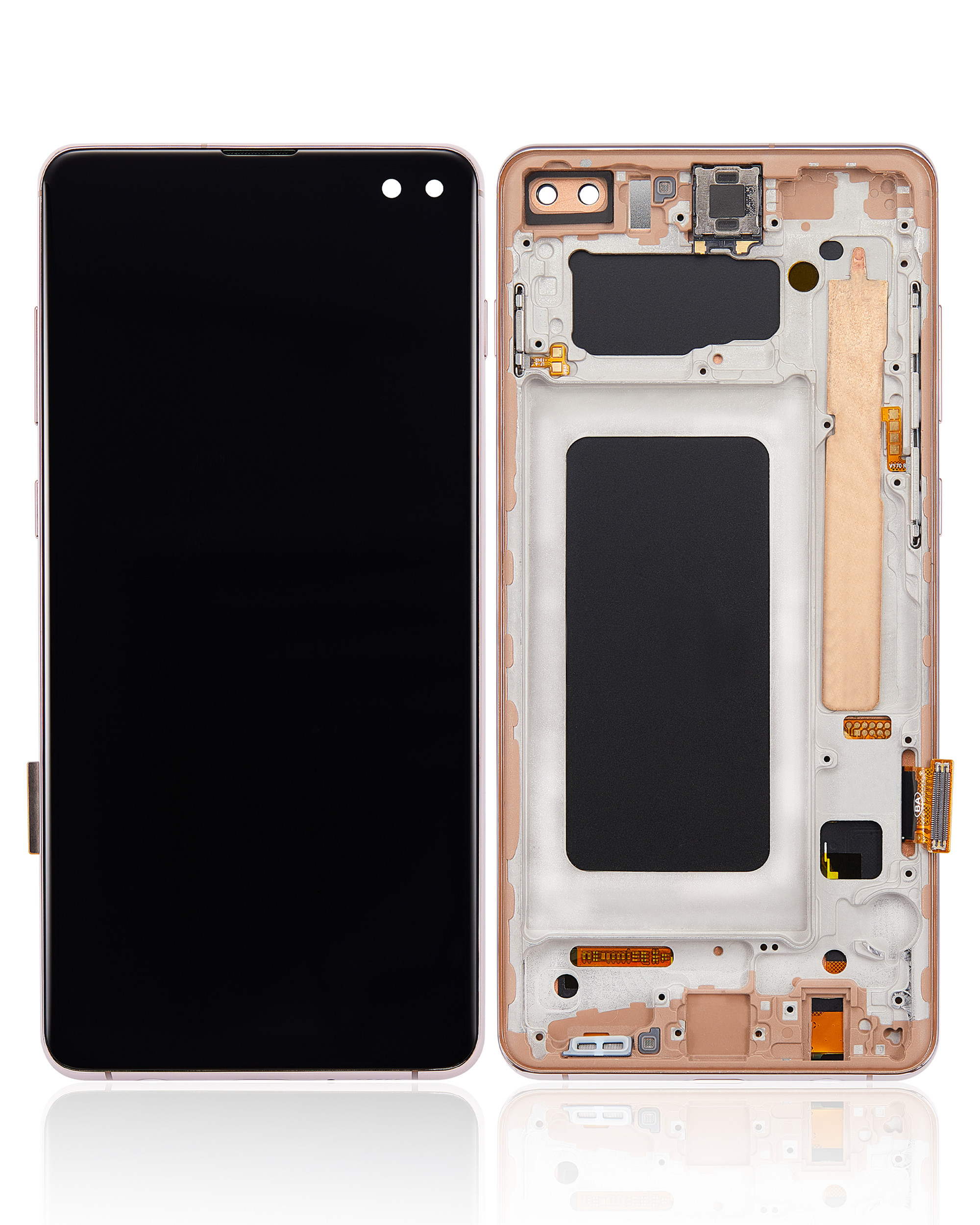 Ã‰cran LCD de remplacement avec chÃ¢ssis (sans capteur d'empreinte digitale), pour Samsung Galaxy S10 Plus (TFT) (rose flamant rose) n° 2