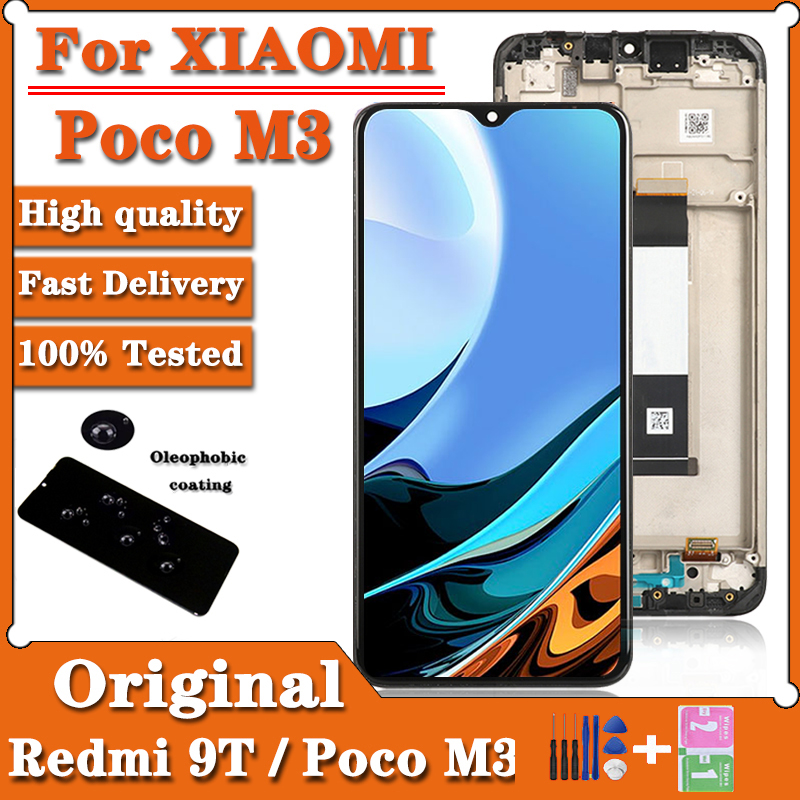 PiÃ¨ces de rechange d'Ã©cran LCD pour Xiaomi, POCO M3, Redmi 9T, J19S, M2010J19, Xenon, Original, 6.53 pouces n° 1