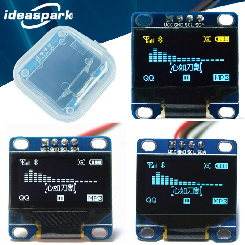 Ã‰cran OLED de 0.96 Pouces SSD1306 I2C IIC Ã©ventuelles I Serial ogeneX64 LCD 4 Broches, Bleu Jaune Blanc pour Ardu37( Broches SoudÃ©es) n° 1