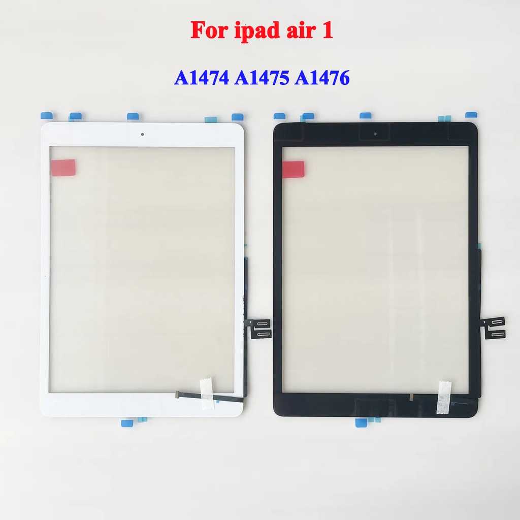 Ã‰cran tactile extÃ©rieur pour iPad Air 1, A1474, A1475, A1476, HÃ©bergements eur d'Ã©cran tactile, remplacement du panneau de verre avant, bouton clÃ© n° 1