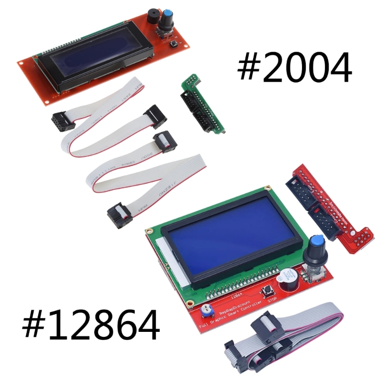 Adaptateur de contrÃ´leur Reprap pour imprimante 3D, Ã©cran LCD, rampes Reprap 2023, technologie de contrÃ´le LCD, carte mÃ¨re 2004, 12864, 2004, nouveau, 1.4 n° 1