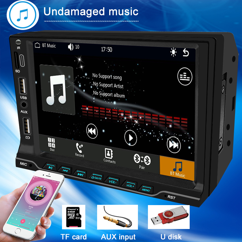 Autoradio avec Ã‰cran Tactile HD, MP5, Bluetooth, USB, TF, FM, Accessoires de Voiture, 2 Din, 7 Pouces n° 6