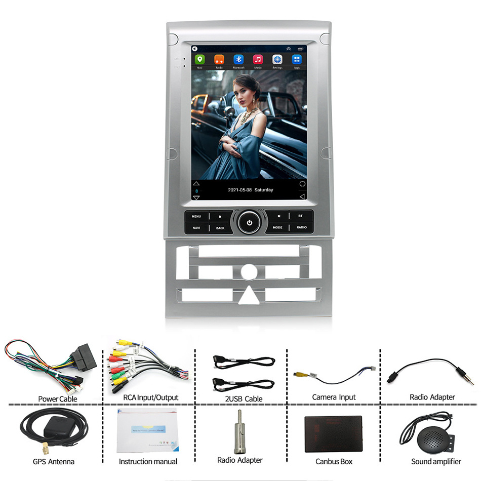 Autoradio avec Navigation GPS et Grand Ã‰cran Vertical, Lecteur DVD, Carplay, StÃ©rÃ©o, UnitÃ© Centrale pour Voiture KIT 407, 2006-2012 n° 5