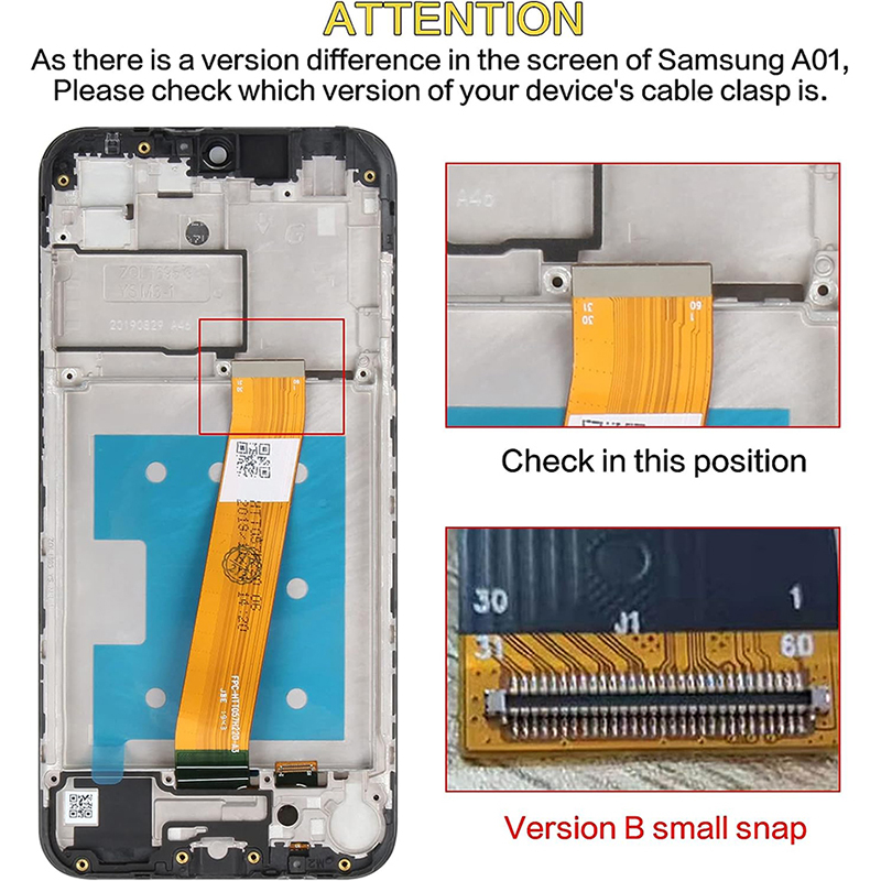 Remplacement de l'Ã©cran pour Samsung Galaxy A01 A015M SM-A015M SM-A015M/DS 5.7 pouces Ã©cran tactile HÃ©bergements eur LCD n° 2