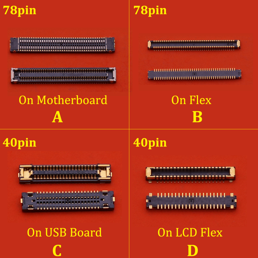 Connecteur Flex FPC pour Ã©cran d'affichage LCD, carte de chargeur USB, Samsung Galaxy A31, A315, A315F, A71, 5G, A716U, A716B, 40 broches, 78 broches, 2-10 piÃ¨ces n° 1