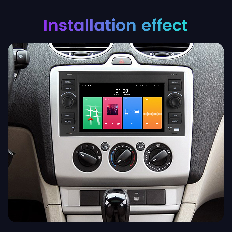 NaviFly 7 pouces Android12 lecteur de limitation de voiture pour Ford Focus Mondeo S/C-MAX Fi.C. ktKuga unitÃ© principale Carplay Navigation 2Din n° 2