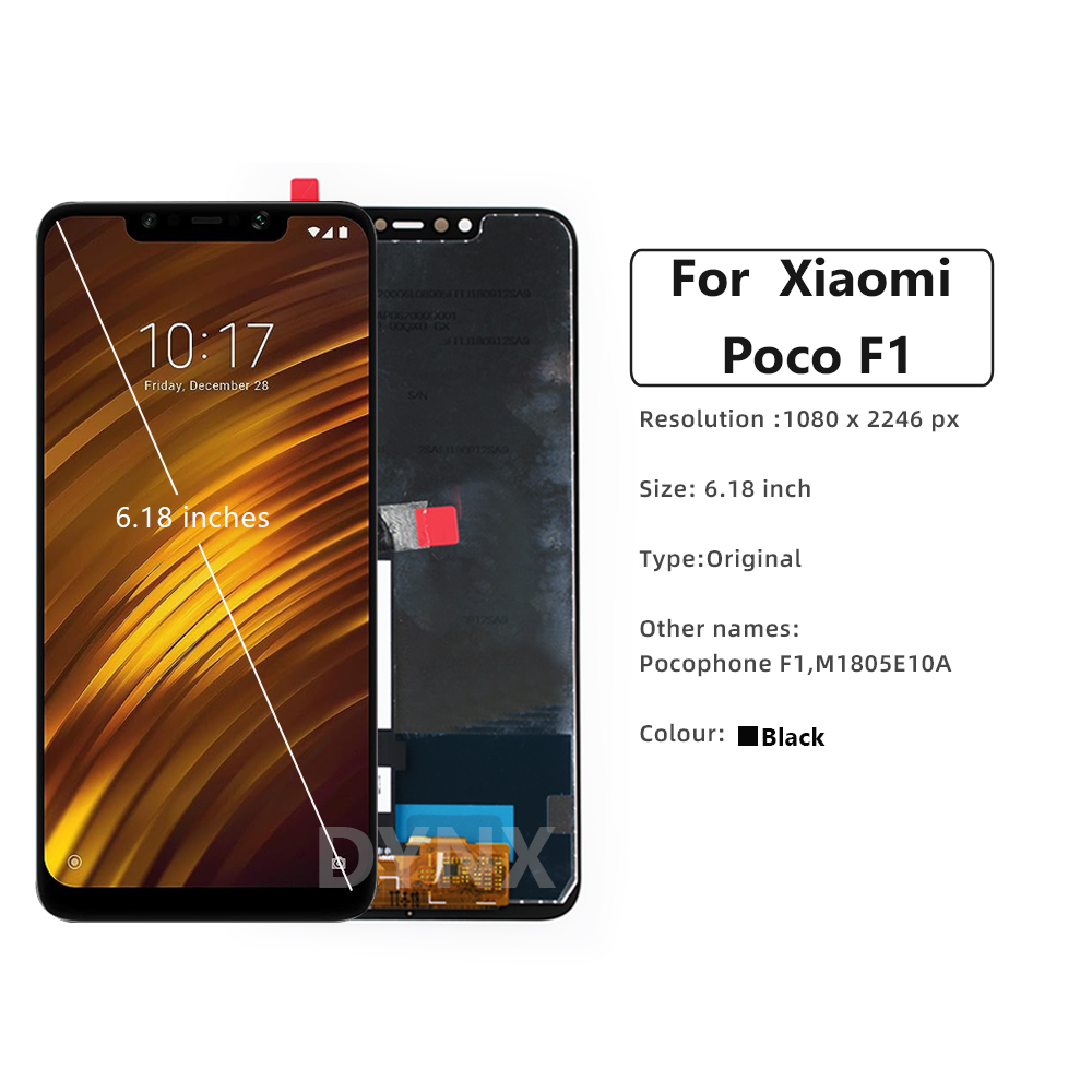 Ã‰cran tactile LCD de remplacement pour Xiaomi Pocophone F1, 6.18 pouces, original, nouveau, M1805E10A n° 3