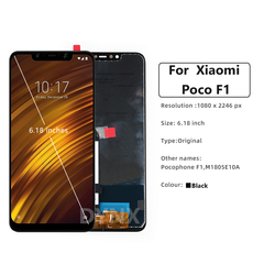 Ã‰cran tactile LCD de remplacement pour Xiaomi Pocophone F1, 6.18 pouces, original, nouveau, M1805E10A small picture n° 3