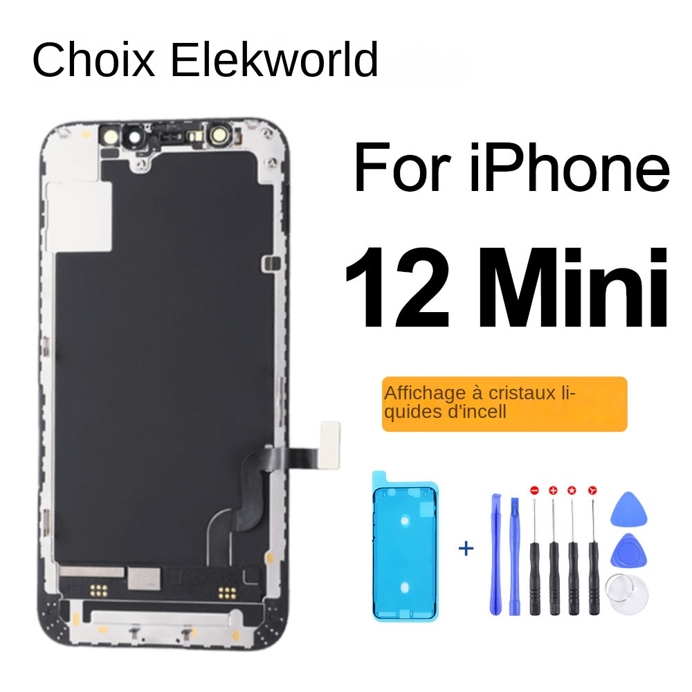 Elekworld-Ã‰cran LCD Incell pour iPhone 12 Mini, assemblage de HÃ©bergements eur tactile 3D, remplacement de pixels sans frÃ©quence, meilleur choix n° 1