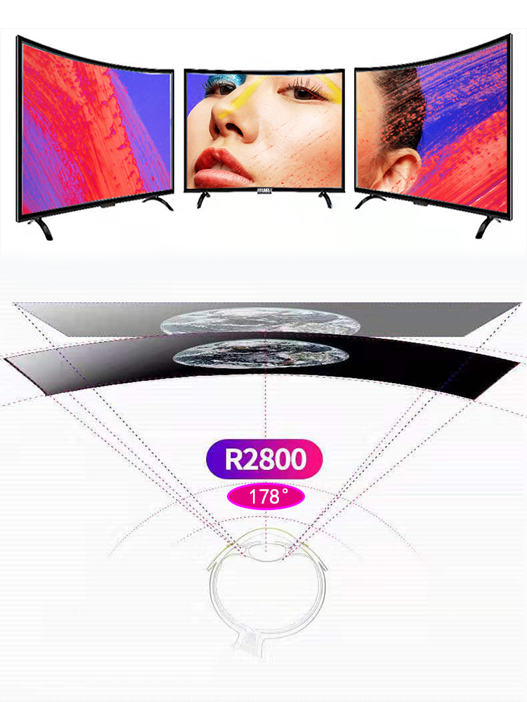 Télévision LCD incurvée Smart Android TV, écran d'usine, 55 amaran, radian FHD LED, 3840x2160P, Super Slim4K n° 6
