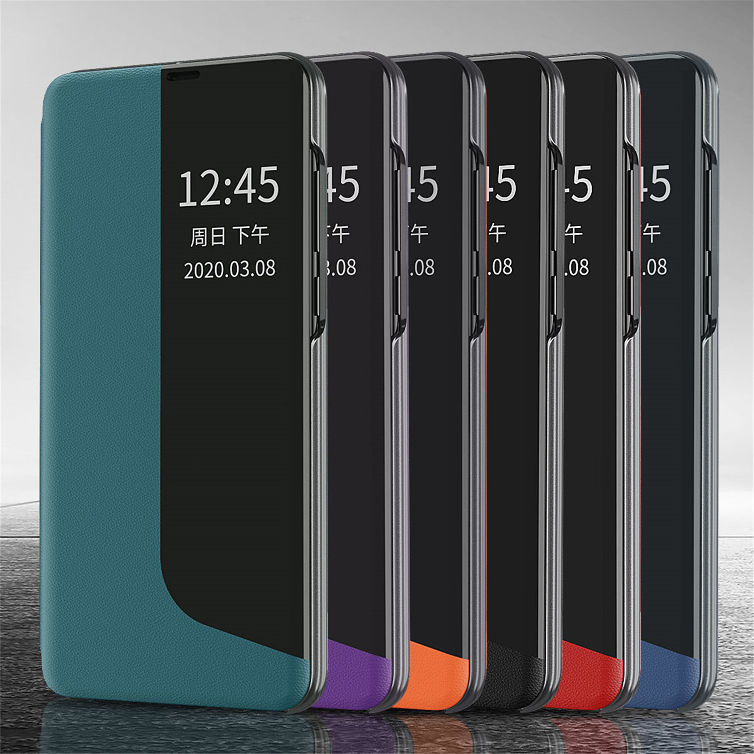 Étui en cuir à rabat magnétique pour Huawei P20, P30, P40Pro, support de portefeuille, couverture de livre pour Huawei Mate 20, 30, 40 Pro, coque de téléphone n° 6