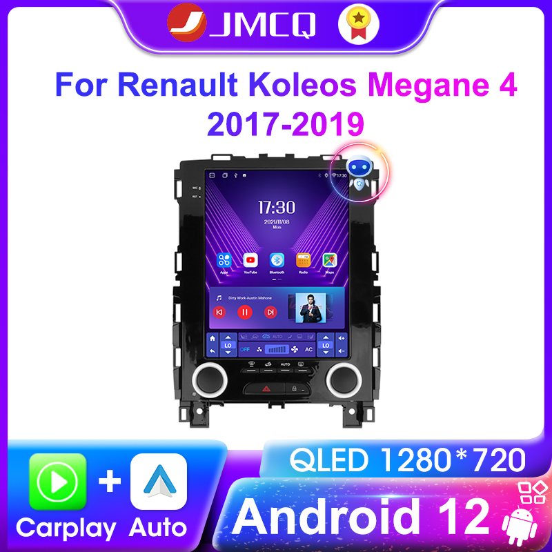 JMCQ-Autoradio Android 12 pour Renault Koleos, Lecteur VidÃ©o, Limitation, 2 Din, Renault Koleos, Megane 4, Samsung SM6, Carplay isman 2017-2019, Style de Positionnement n° 1