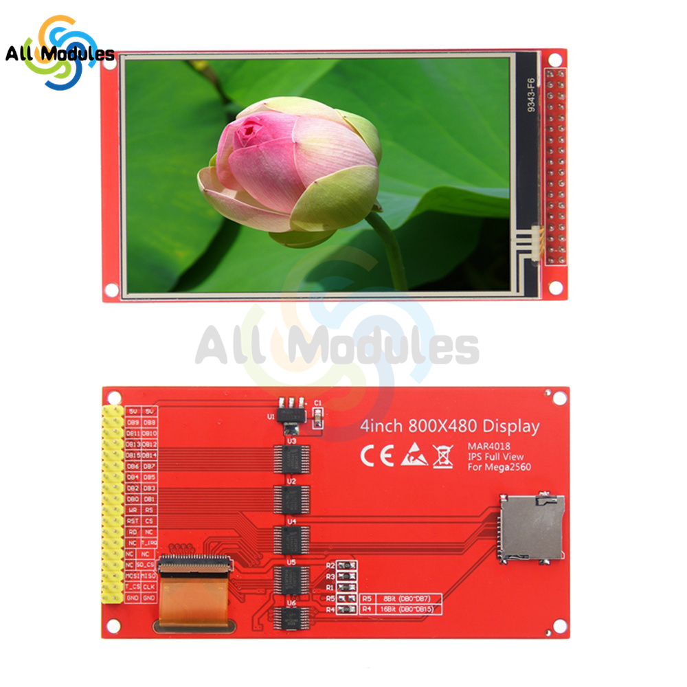 Ã‰cran Tactile LCD Couleur TFT de 4.0 Pouces, Technologie 800x480, XP12046 Touch IC 5V NT35ouvriers, Prise en Charge d'Ardu37Mega2560 en Ligne n° 1