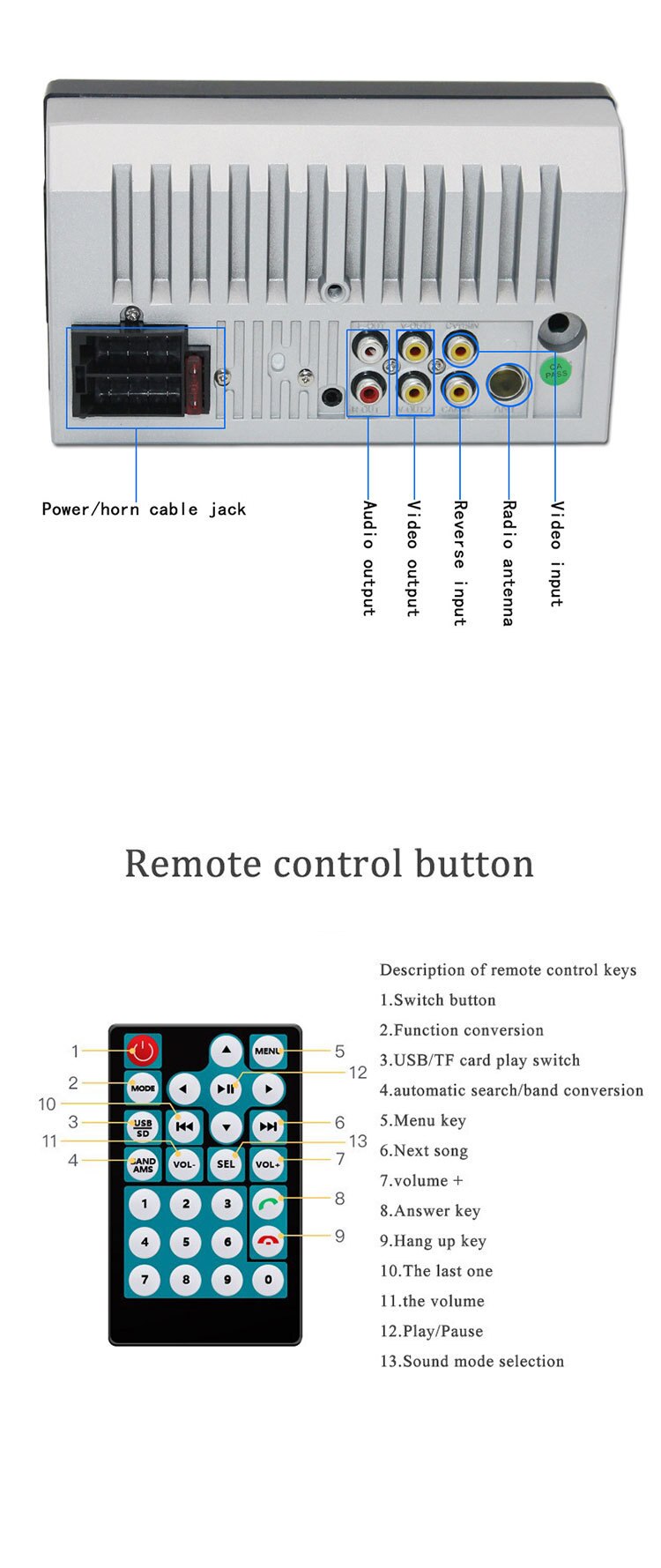 Acodo double USB 7 pouces Ã©cran capacitif Full Touch HD voiture MP5 lecteur USB Bluetooth TF carte Ã©cran tactile n° 2