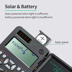 Calculatrice scientifique solaire Portable pliable, avec bloc-notes LCD, 417 fonctions professionnelles, pour Ã©tudiants, mise Ã  niveau 991ES small picture n° 6