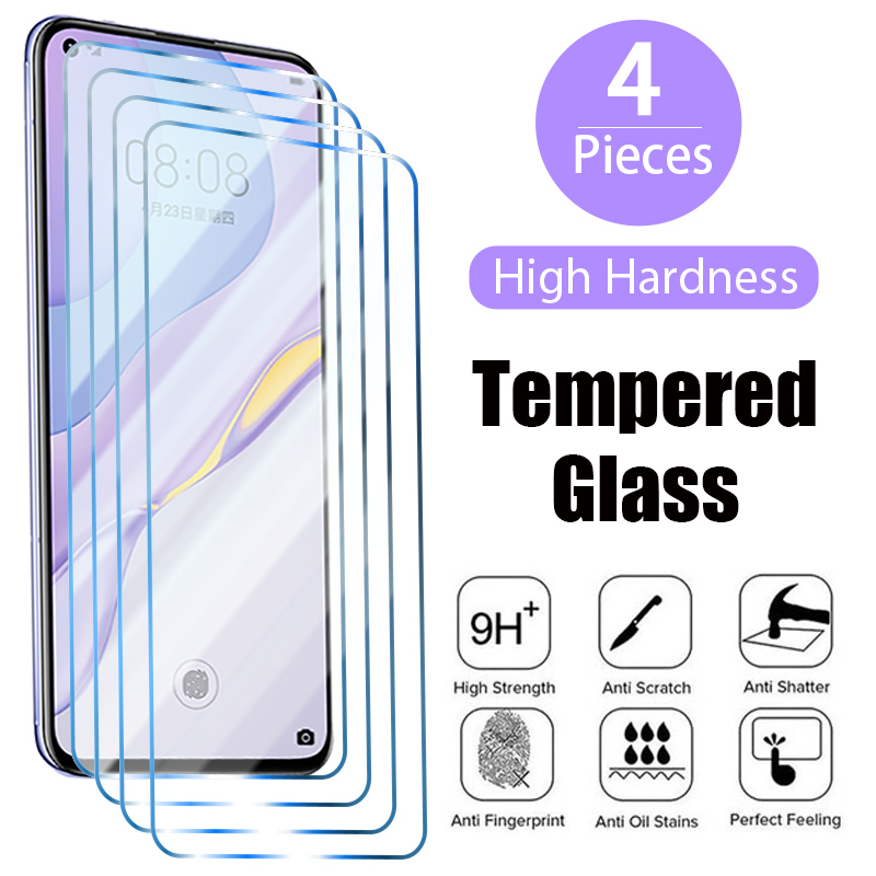 Protecteur d'Ã©cran en verre pour Huawei, 4 piÃ¨ces, pour modÃ¨les P40, P30, P20 Mate, 20 Lite, P Smart, Z 2021, Y7, Y6 2019, Honor 20, 10, 50 Lite, 8X, X8 n° 1