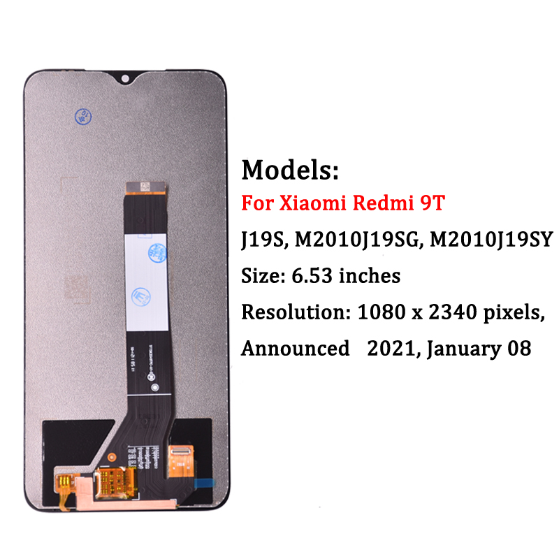 Ensemble Ã©cran tactile LCD avec chÃ¢ssis, 6.53 pouces, pour Xiaomi Redmi 9T J19S M2010J19Xenon M2010J19SY POCO M3, original n° 2