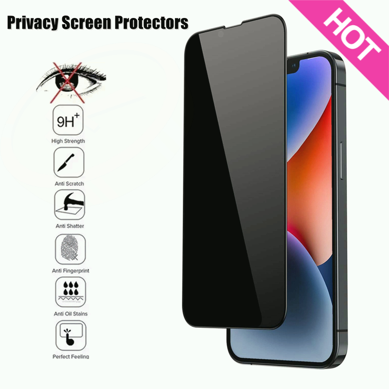 Protecteur d'écran de confidentialité pour iPhone, Poly Anti-espion, Verre Guatemala pour iPhone 7, 8 Plus, SE2020, Noir, 4K, 12, 11, 13, 14 Pro, XS MAX, Nouveau n° 1