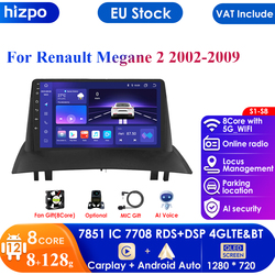 Autoradio Android, FM, WiFi, DSP, Navigation GPS, Lecteur VidÃ©o, StÃ©rÃ©o, 2 DIN, avec Cadre, pour Voiture Renault Megane 2 (2002-2009)