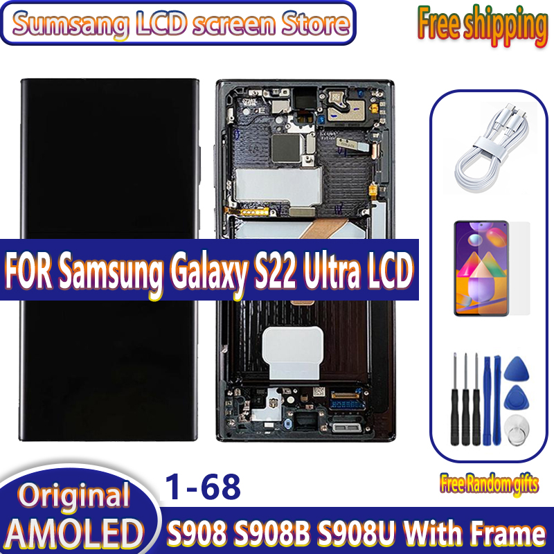 Écran tactile LCD de remplacement, pour Samsung S22 Ultra 5G S908 S908B S908U, 6.8 n° 1