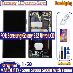 Écran tactile LCD de remplacement, pour Samsung S22 Ultra 5G S908 S908B S908U, 6.8