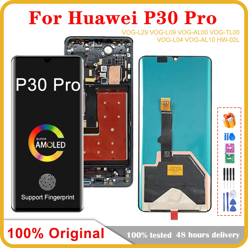 6.47 OLED d'origine pour Huawei P30 Pro LCD VOG-L29 VOG-L09 VOG-L04 écran tactile Hébergements eur assemblée pour P30Pro écran LCD n° 1