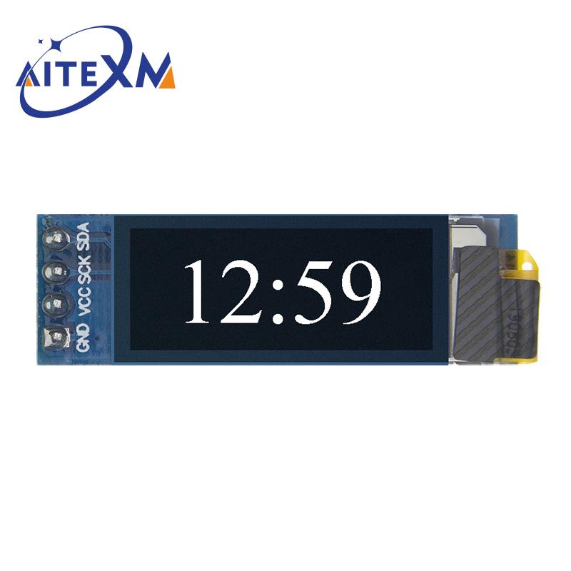 Ã‰cran OLED LCD LED, technologie IIC, communication pour Ardunio, blanc et bleu, 0.91 pouces, 0.91 pouces, X32 n° 3