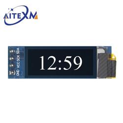 Ã‰cran OLED LCD LED, technologie IIC, communication pour Ardunio, blanc et bleu, 0.91 pouces, 0.91 pouces, X32 small picture n° 3